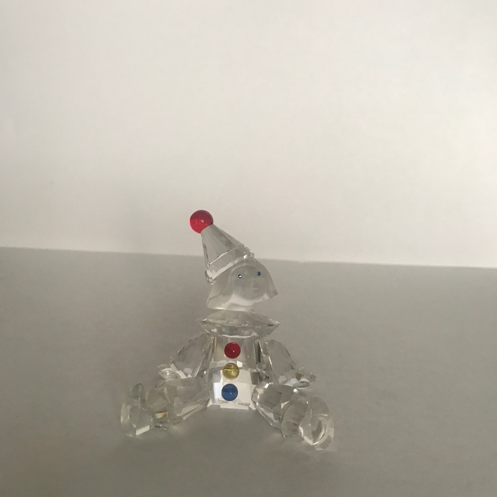 Swarovski crystal sitting puppet clown